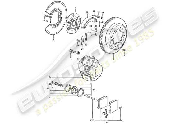 a part diagram from the Porsche 911 (1983) parts catalogue