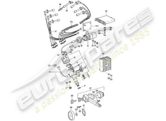 a part diagram from the Porsche 911 parts catalogue