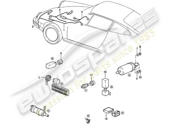 a part diagram from the Porsche 911 (1983) parts catalogue