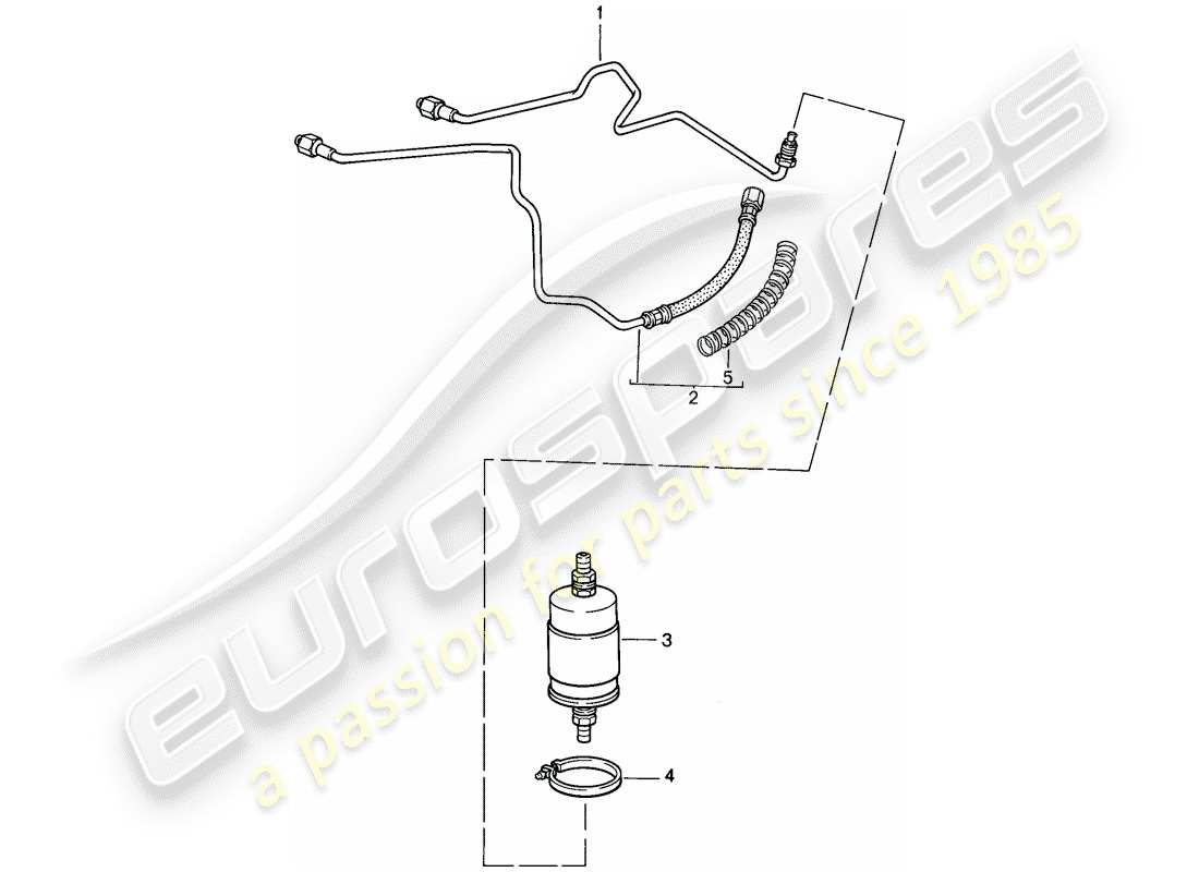 Porsche 911 (1984) fuel system Part Diagram