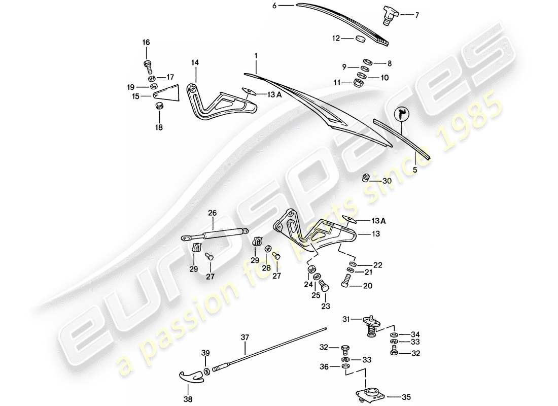 Porsche 911 (1984) COVER Part Diagram