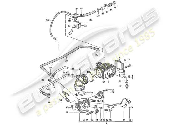 a part diagram from the Porsche 911 (1984) parts catalogue