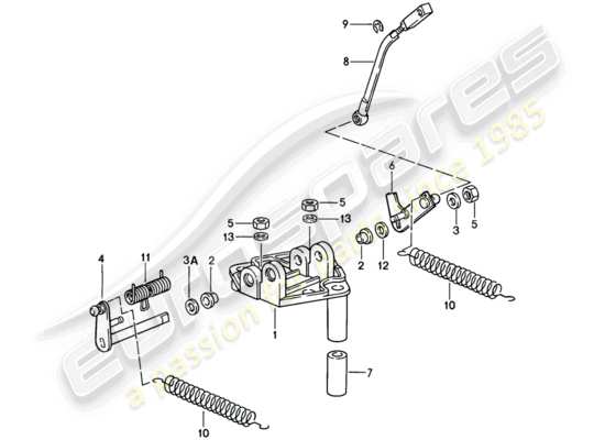 a part diagram from the Porsche 911 (1984) parts catalogue