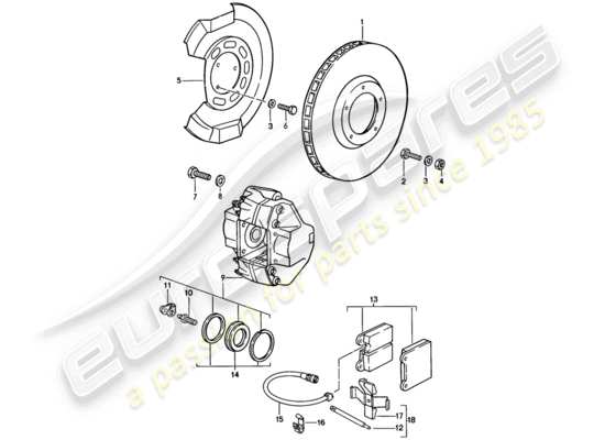 a part diagram from the Porsche 911 (1984) parts catalogue