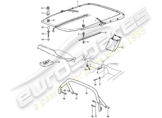 a part diagram from the Porsche 911 parts catalogue