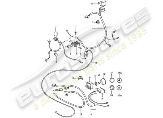 a part diagram from the Porsche 911 (1984) parts catalogue