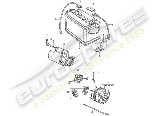 a part diagram from the Porsche 911 parts catalogue