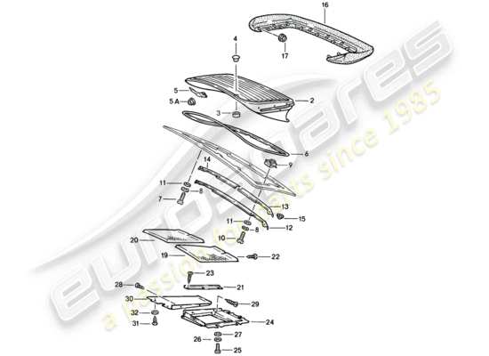 a part diagram from the Porsche 911 (1985) parts catalogue