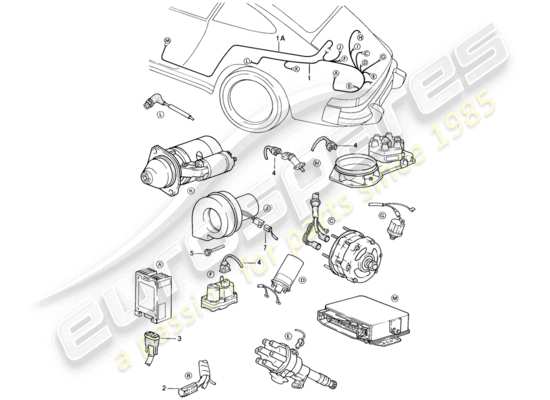 a part diagram from the Porsche 911 parts catalogue