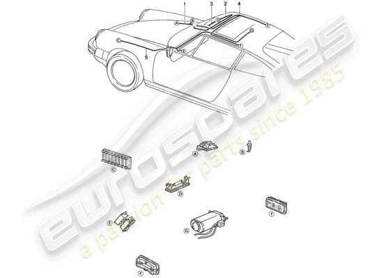 a part diagram from the Porsche 911 (1985) parts catalogue