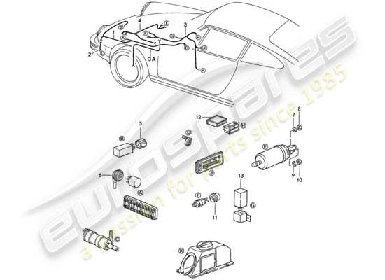 a part diagram from the Porsche 911 parts catalogue