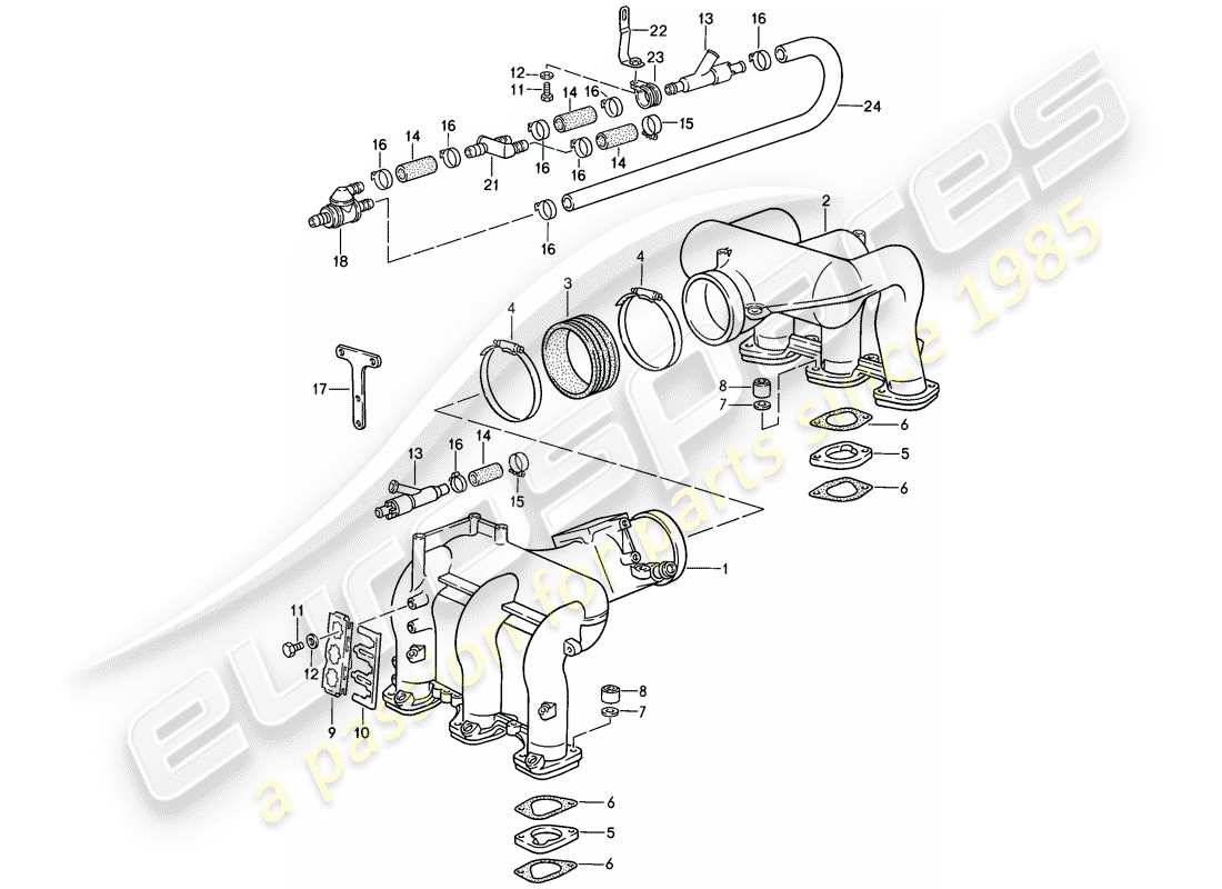 Porsche 911 (1986) FOR - L-JETRONIC III Part Diagram