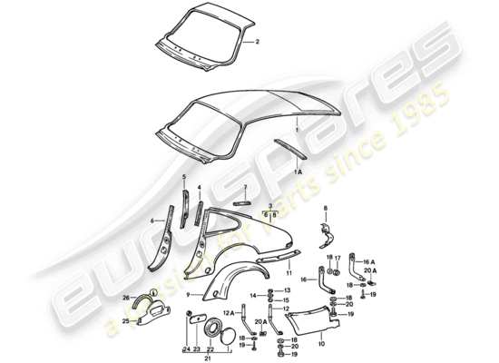 a part diagram from the Porsche 911 (1986) parts catalogue