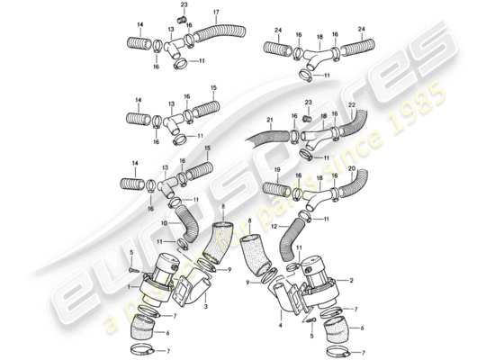 a part diagram from the Porsche 911 (1986) parts catalogue