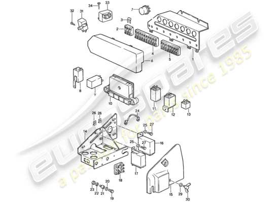 a part diagram from the Porsche 911 (1986) parts catalogue