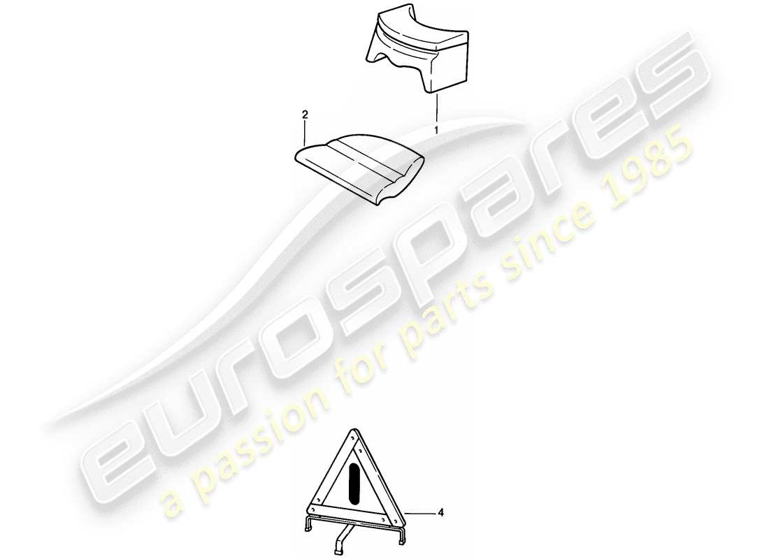 Porsche 911 (1987) ACCESSORIES - CHILD SEAT - FLOOR MAT - VEHICLE COVER Part Diagram