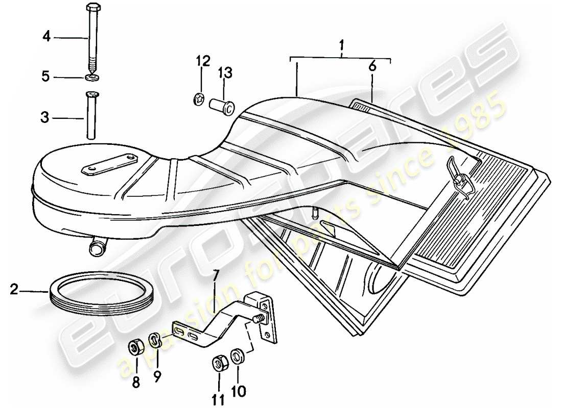 Porsche 911 (1987) AIR CLEANER Part Diagram