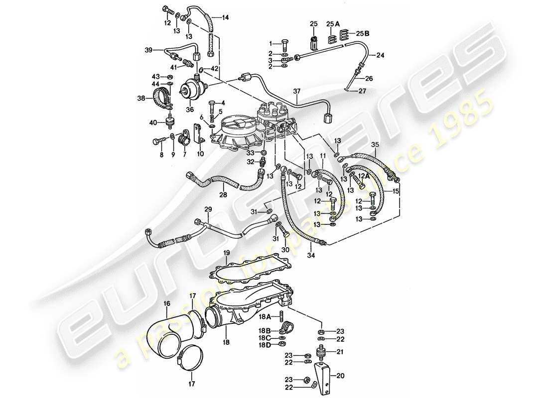 Porsche 911 (1987) FOR - K-JETRONIC III Part Diagram