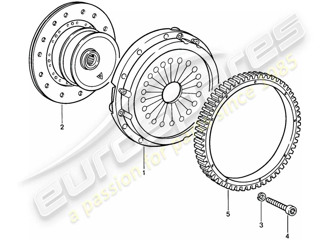 Porsche 911 (1987) clutch Part Diagram