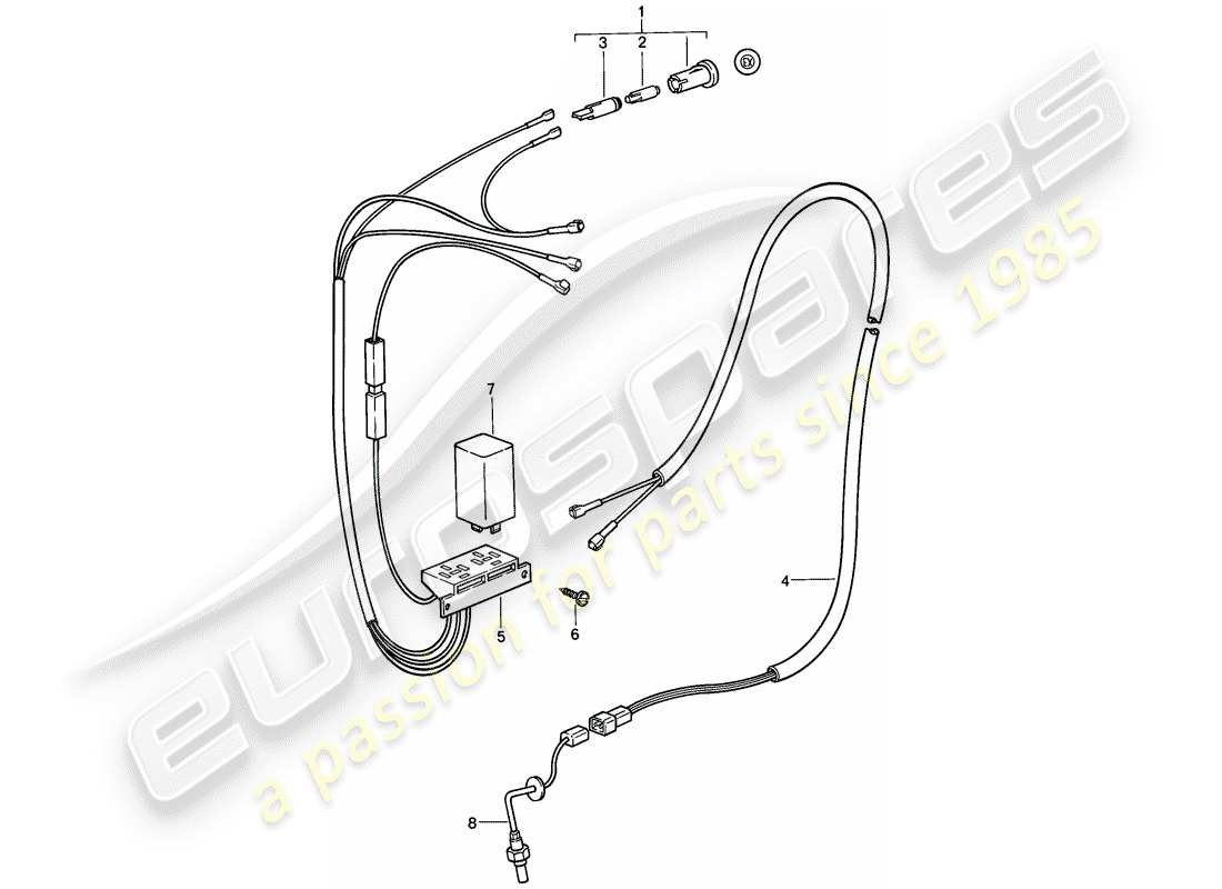 Porsche 911 (1987) EMISSION CONTROL Part Diagram