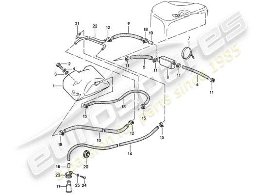 a part diagram from the Porsche 911 parts catalogue