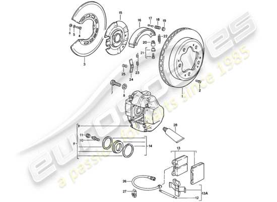 a part diagram from the Porsche 911 parts catalogue