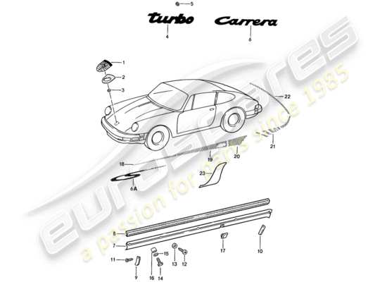 a part diagram from the Porsche 911 parts catalogue