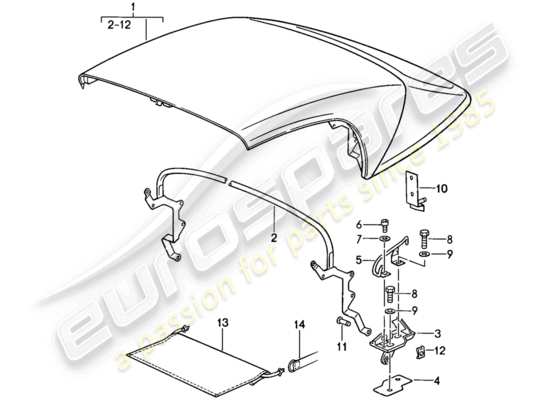 a part diagram from the Porsche 911 (1987) parts catalogue