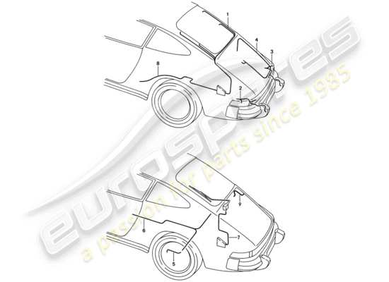 a part diagram from the Porsche 911 (1987) parts catalogue