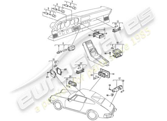 a part diagram from the Porsche 911 (1987) parts catalogue