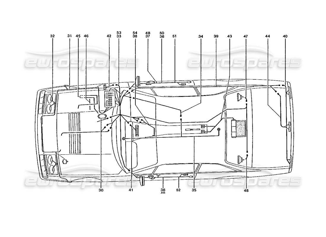 Ferrari 400 GT / 400i (Coachwork) Car Loom (Variations) Parts Diagram