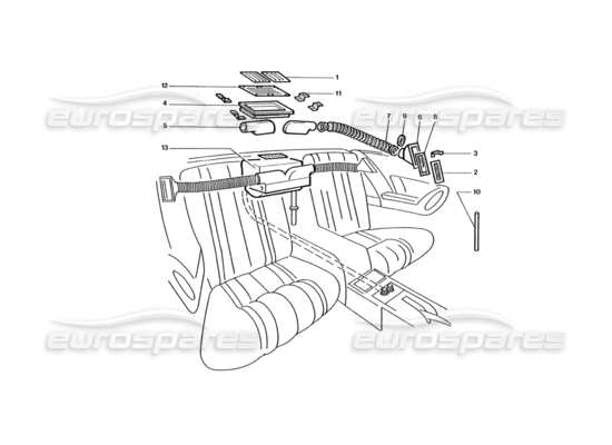 a part diagram from the Ferrari 400 parts catalogue