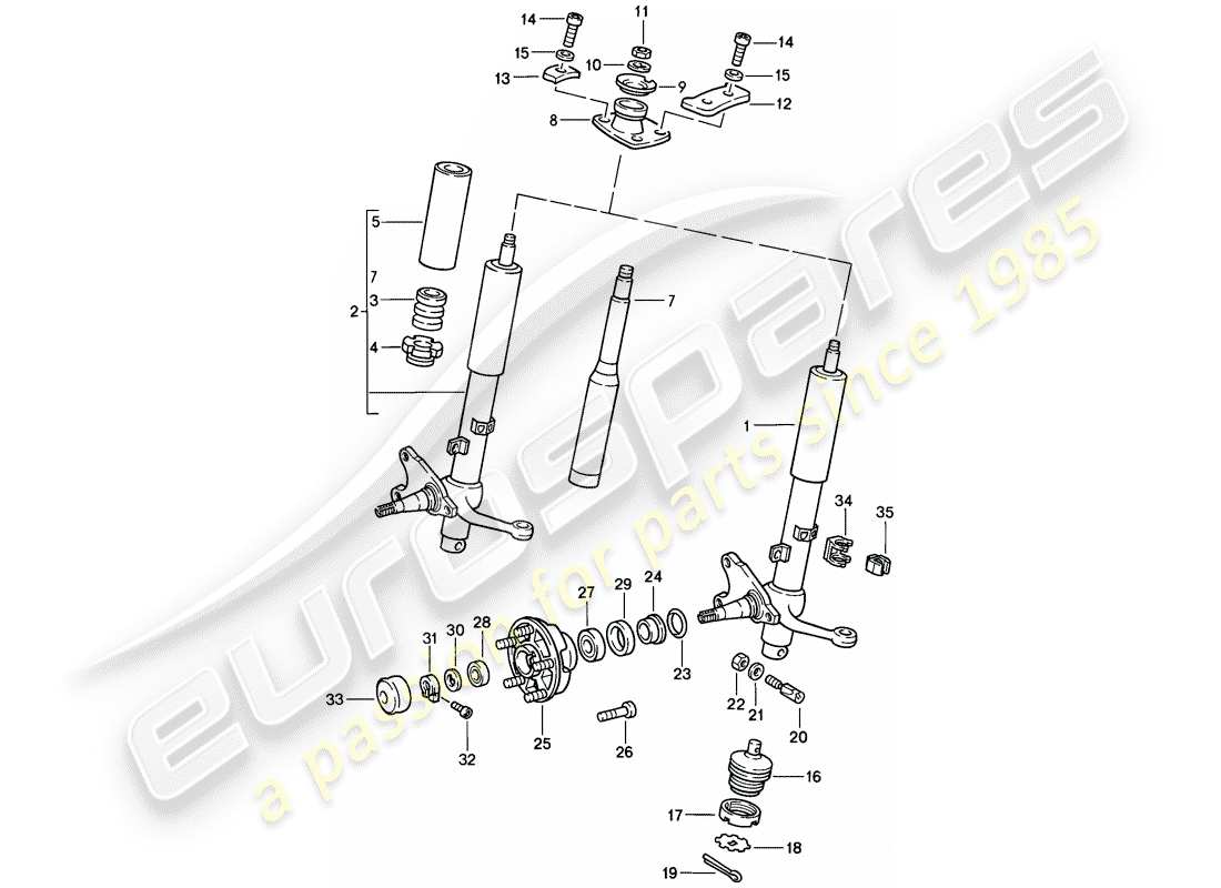 Porsche 911 (1988) SHOCK ABSORBER STRUT - LUBRICANTS Part Diagram