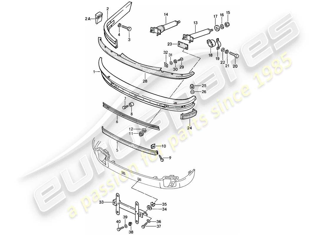 Porsche 911 (1988) BUMPER Part Diagram