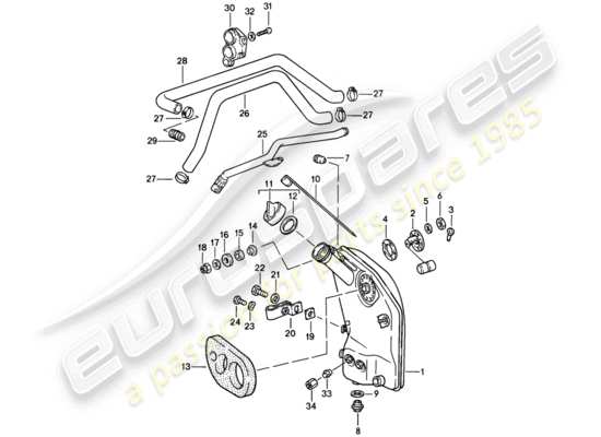 a part diagram from the Porsche 911 parts catalogue