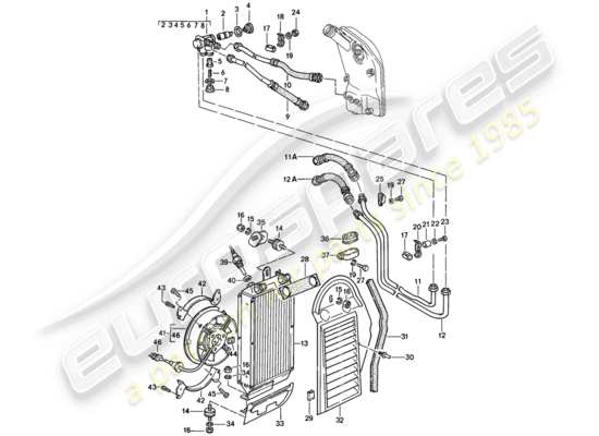 a part diagram from the Porsche 911 parts catalogue