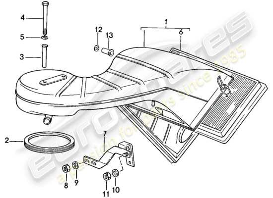 a part diagram from the Porsche 911 parts catalogue