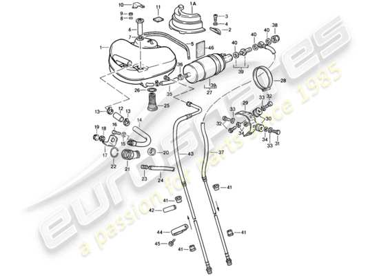 a part diagram from the Porsche 911 (1988) parts catalogue