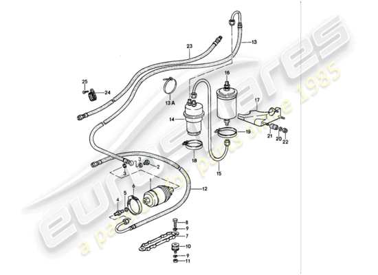 a part diagram from the Porsche 911 (1988) parts catalogue