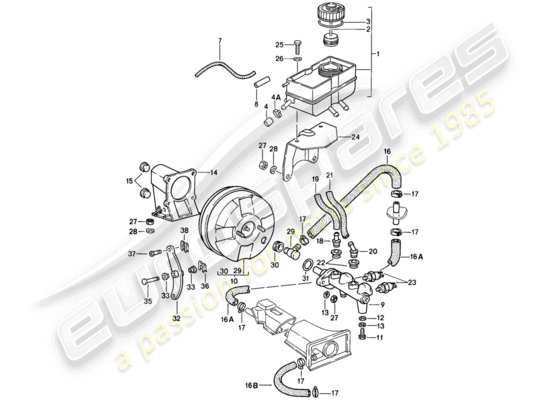 a part diagram from the Porsche 911 (1988) parts catalogue