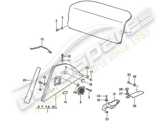 a part diagram from the Porsche 911 parts catalogue