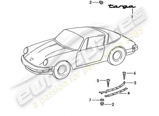 a part diagram from the Porsche 911 parts catalogue