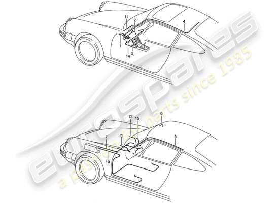 a part diagram from the Porsche 911 (1988) parts catalogue