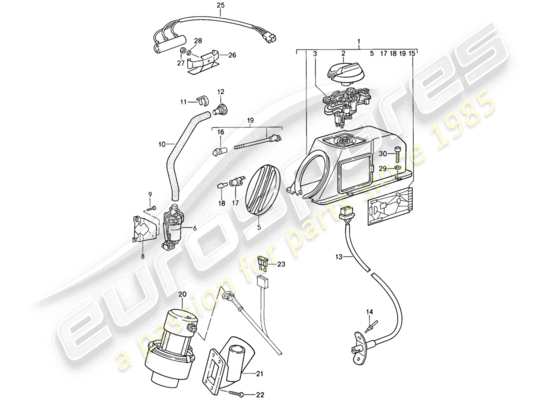 a part diagram from the Porsche 911 parts catalogue