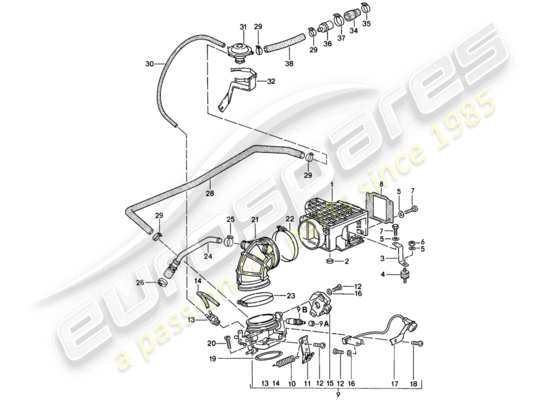 a part diagram from the Porsche 911 parts catalogue