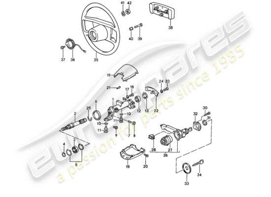 a part diagram from the Porsche 911 (1989) parts catalogue