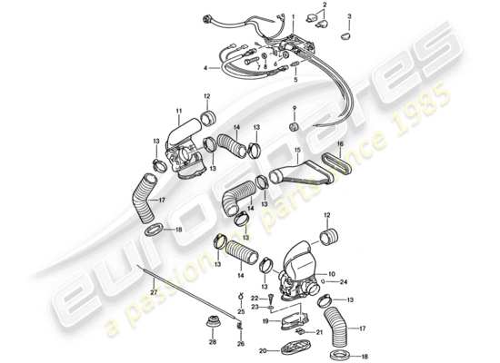 a part diagram from the Porsche 911 (1989) parts catalogue