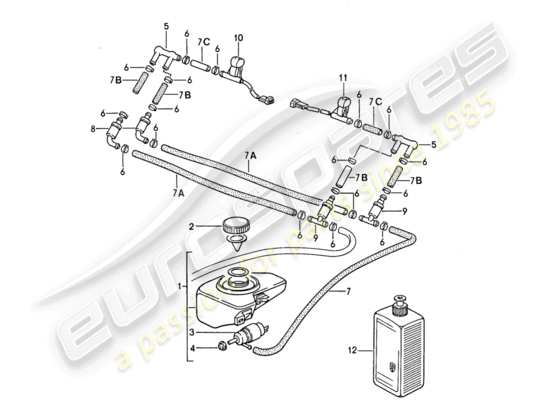 a part diagram from the Porsche 911 (1989) parts catalogue