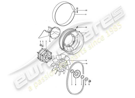 a part diagram from the Porsche 911 Turbo parts catalogue