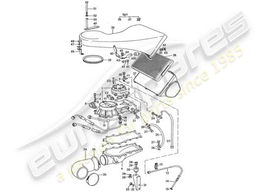 a part diagram from the Porsche 911 Turbo parts catalogue